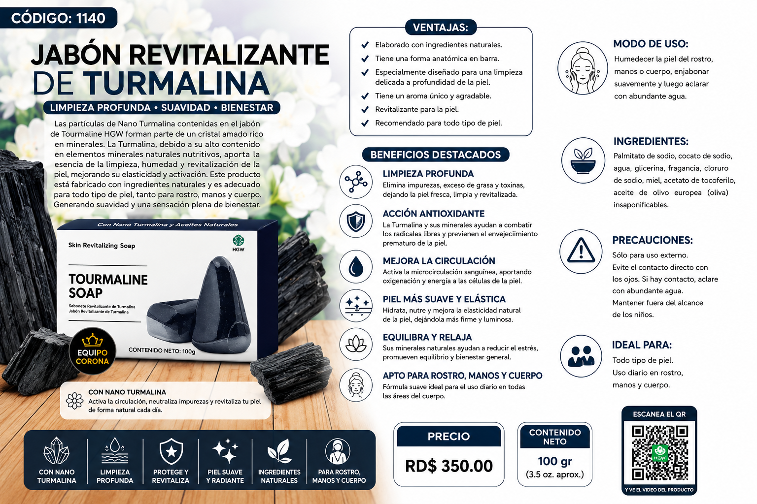 Jabón Turmalina