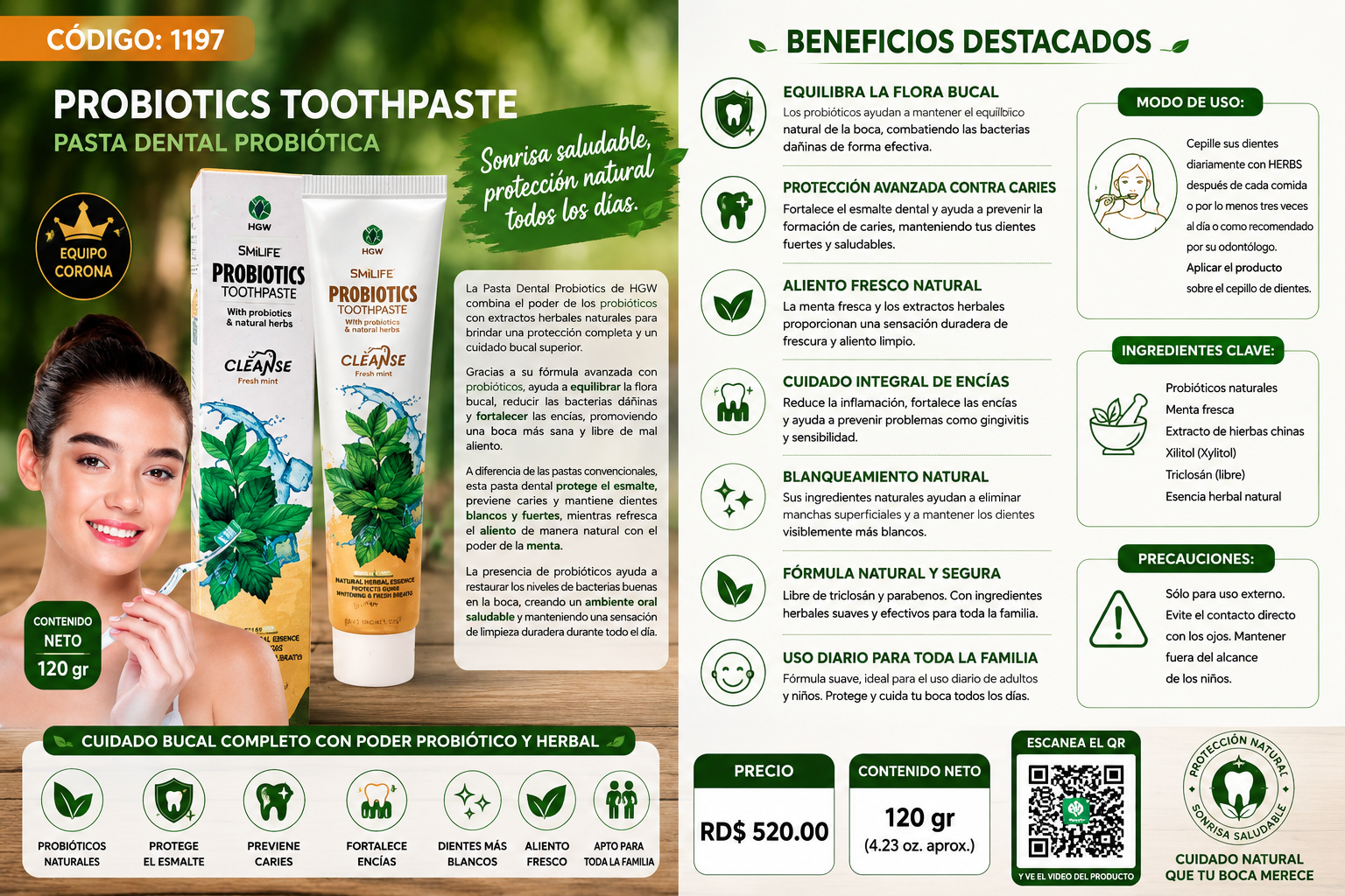 Probiotics Toothpaste