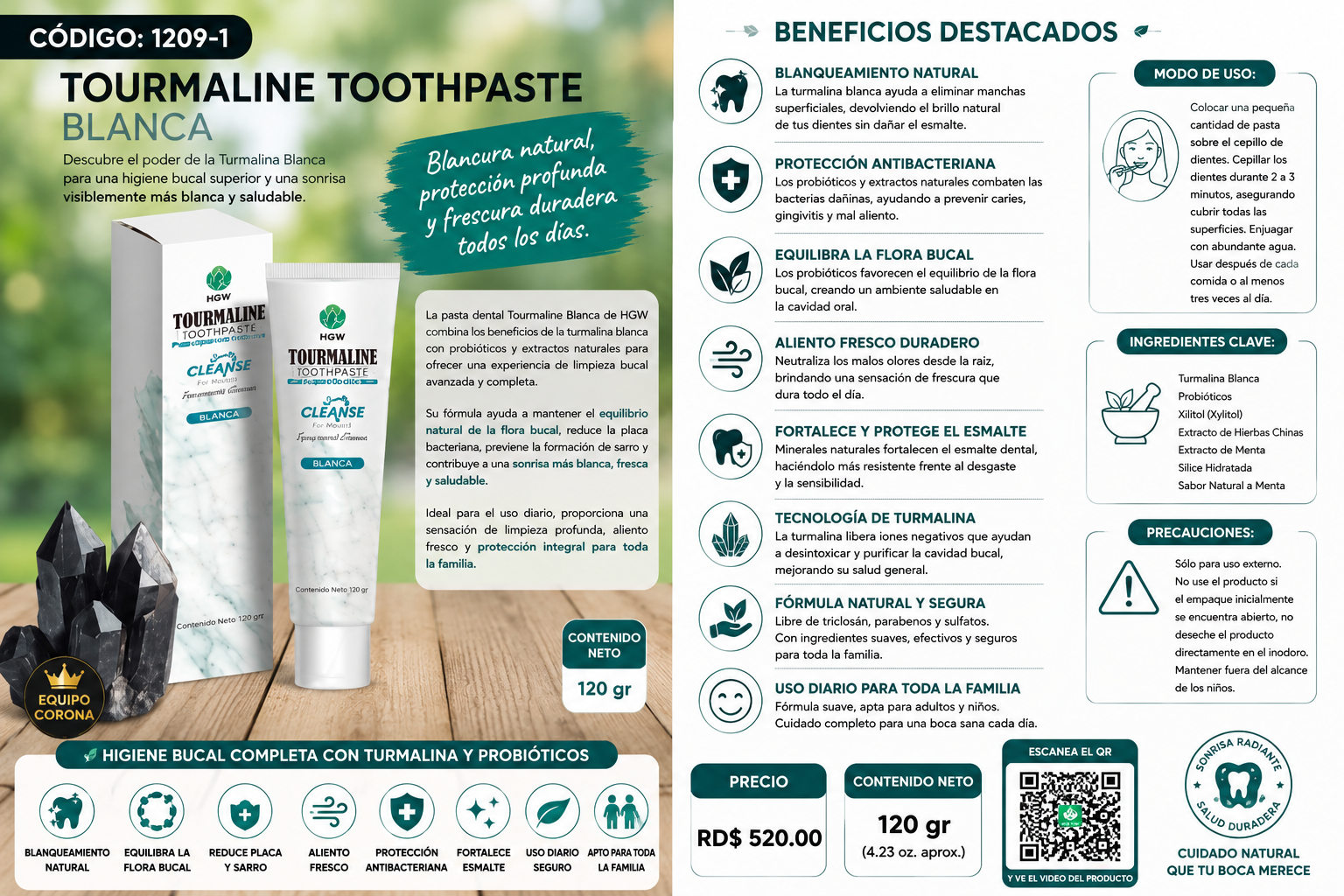 Tourmaline Toothpaste